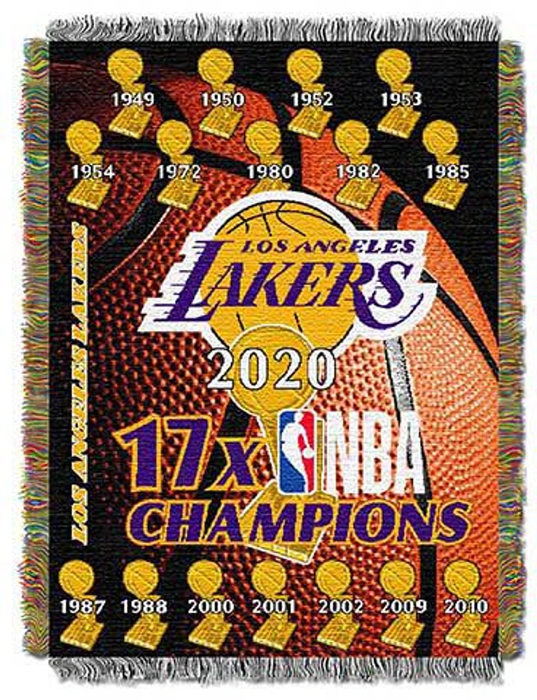 TheNorthwest Los Angeles Lakers 48'' x 60'' Commemorative Woven Throw