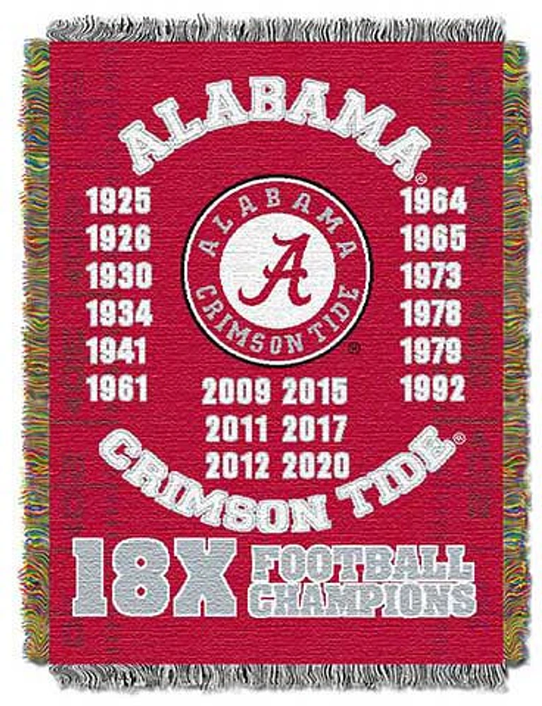 Northwest Alabama Crimson Tide 48'' x 60'' Woven Throw