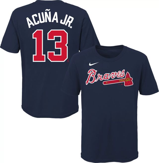 Nike / Youth Atlanta Braves Ronald Acuna Jr. #13 Red T-Shirt