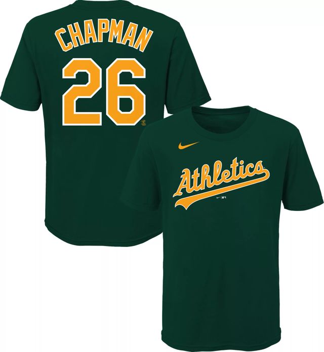 Youth Nike Matt Chapman Green Oakland Athletics Player Name & Number T-Shirt