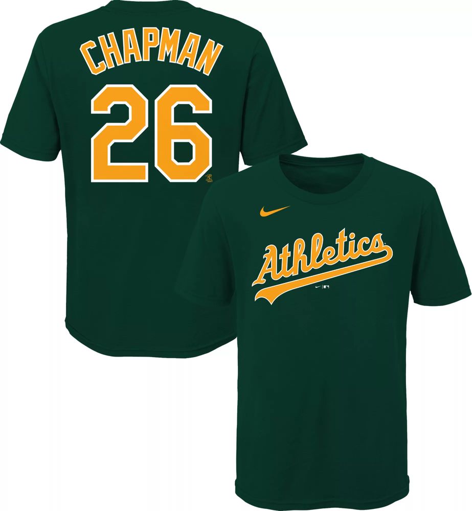 Dick's Sporting Goods Nike Youth Oakland Athletics Matt Chapman #26 Green T- Shirt