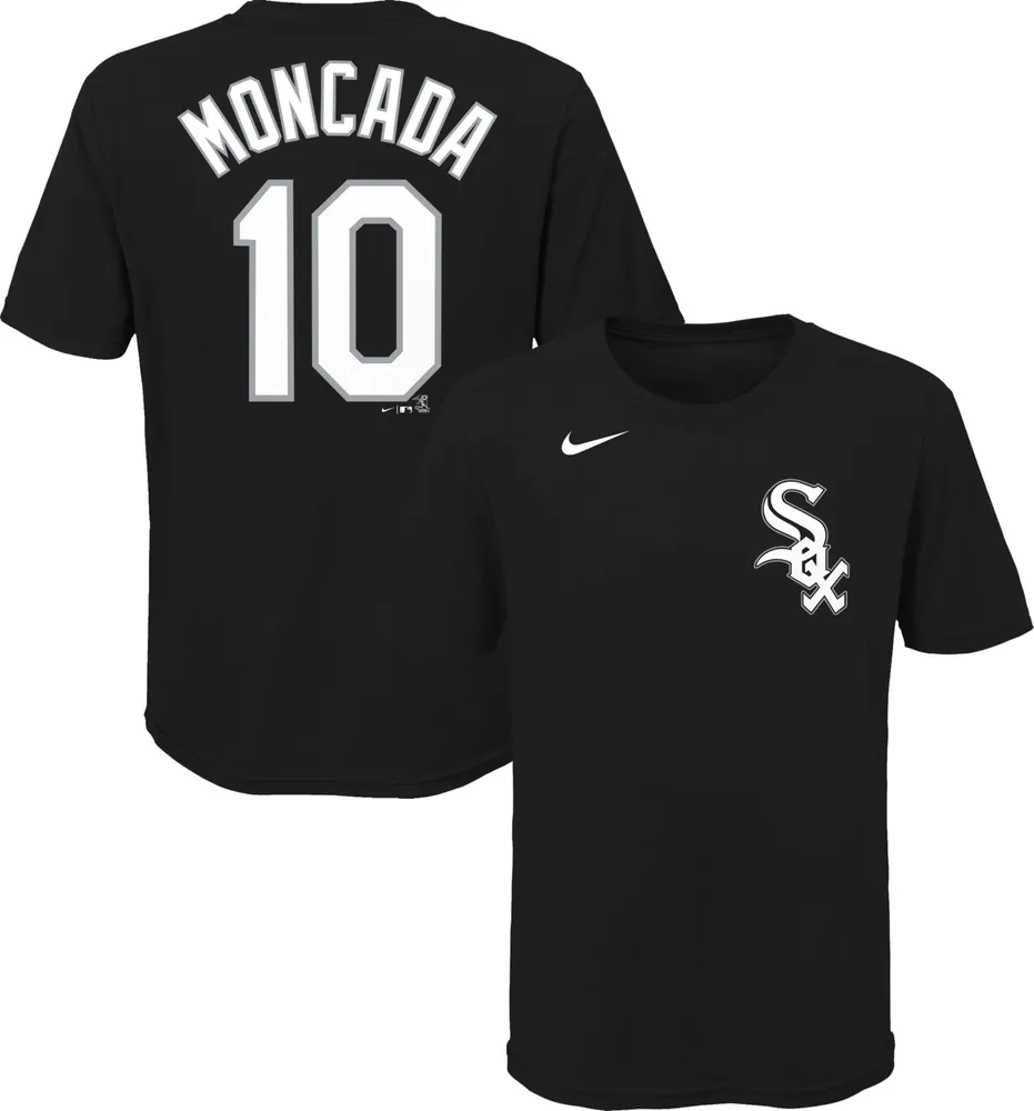 Nike Youth Chicago White Sox Yoan Moncada #10 Black T-Shirt