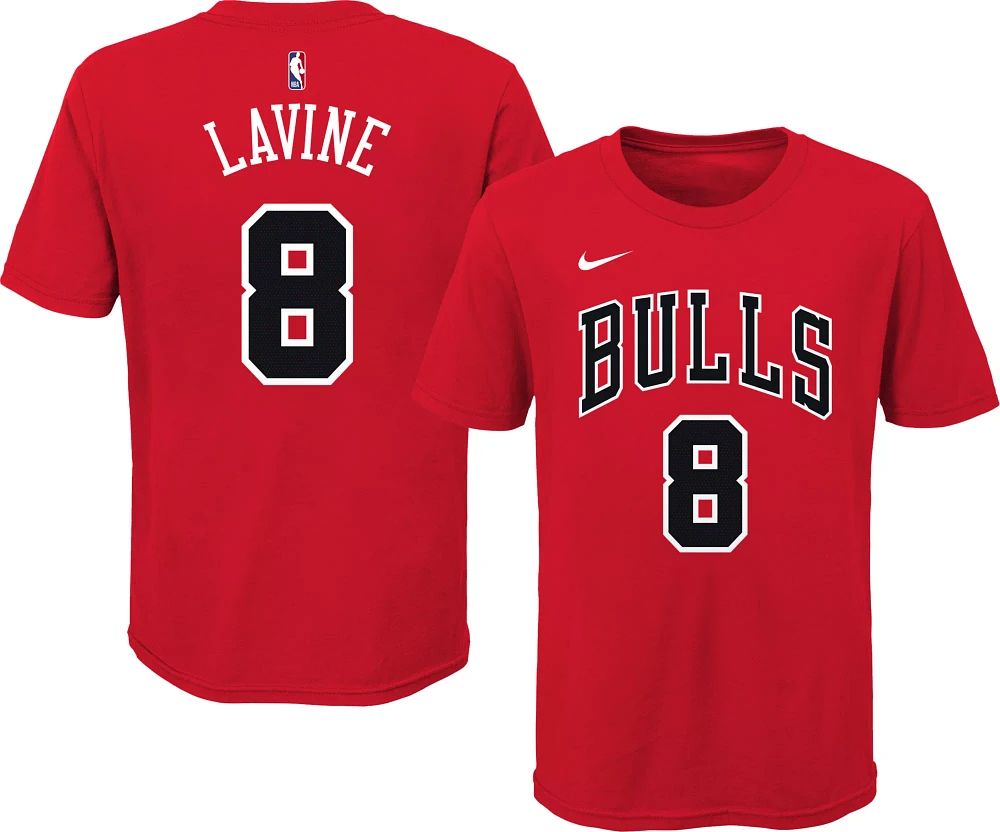 Nike Youth Chicago Bulls Zach LaVine #8 Red Cotton T-Shirt