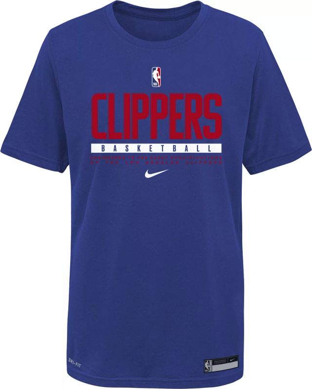 THE NIKE TEE Shirt Mens Large Dri Fit LA Clippers NBA Basketball Swoosh Red