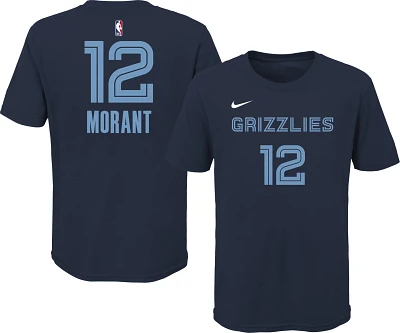 Nike Youth Memphis Grizzlies Ja Morant #12 Blue Cotton T-Shirt