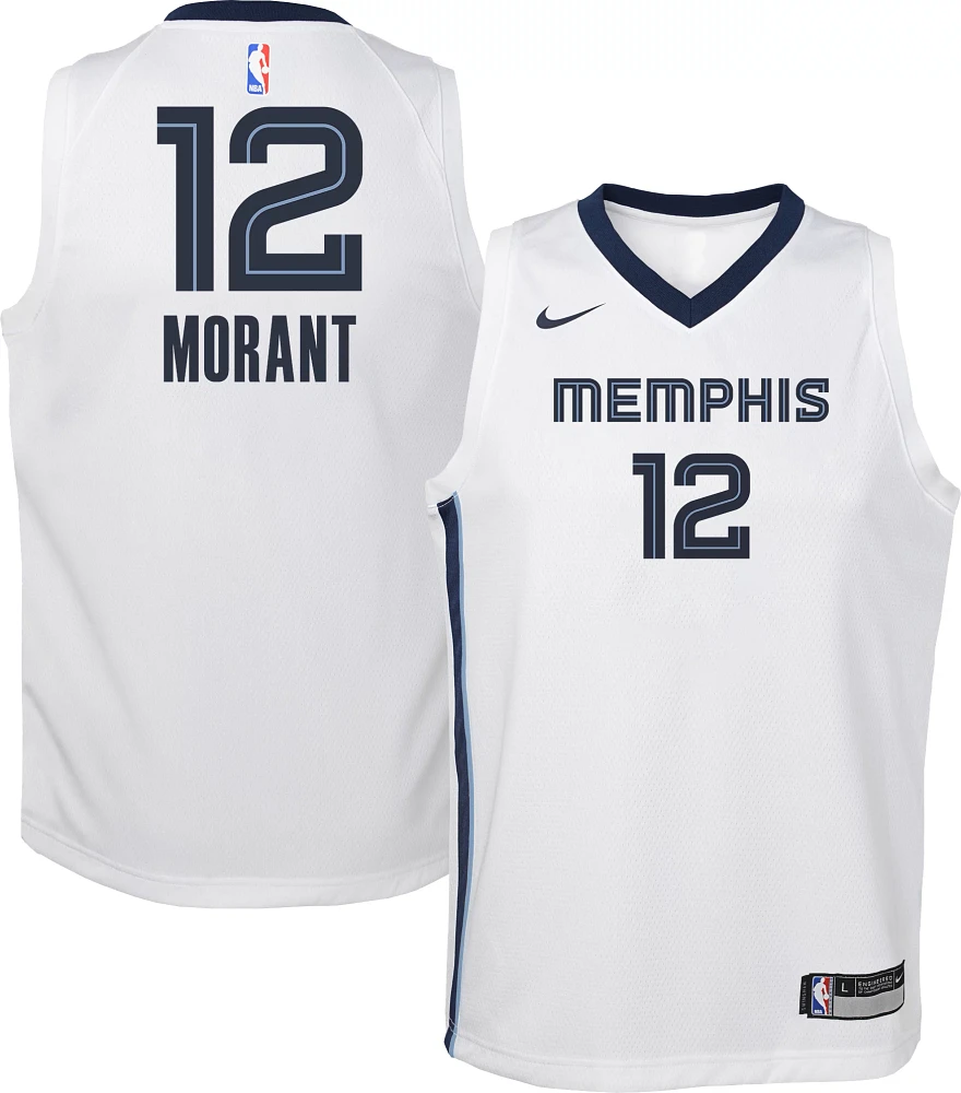 Nike Youth Memphis Grizzlies Ja Morant Dri-FIT Swingman White Jersey