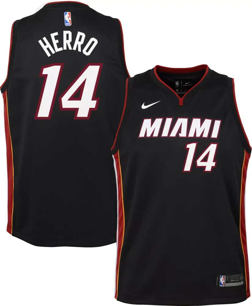 Nike Youth Miami Heat Tyler Herro #14 Dri-FIT Icon Swingman Black Jersey