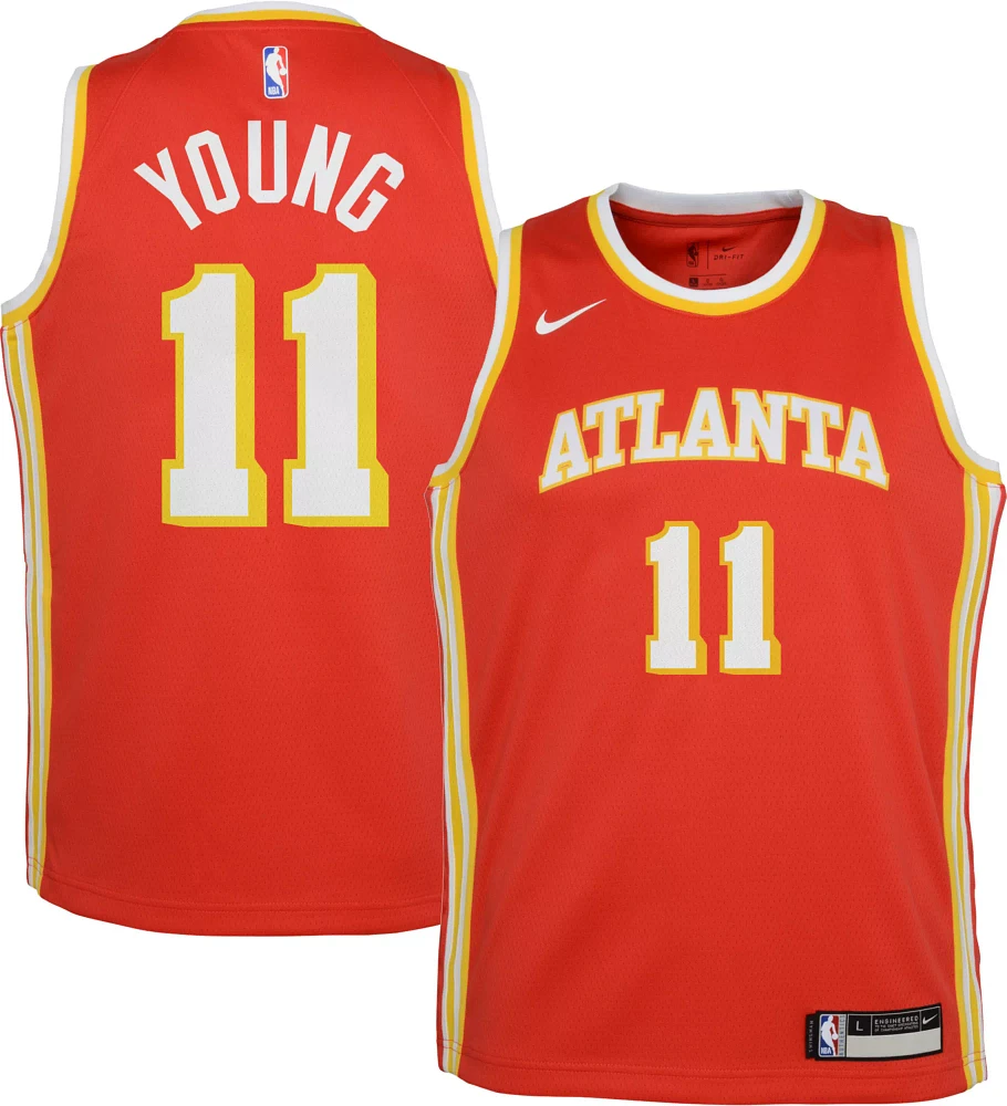 Nike Youth Atlanta Hawks Trae Young #11 Red Dri-FIT Swingman Jersey