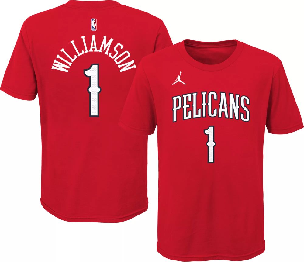 Dick's Sporting Goods Jordan Youth New Orleans Pelicans Zion Williamson #1  Red Statement T-Shirt