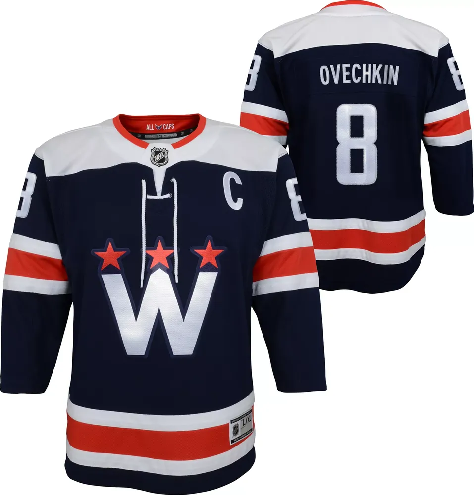 NHL Youth Washington Capitals Alexander Ovechkin #8 Navy Premier Jersey