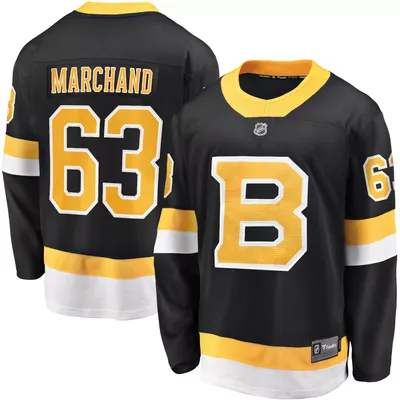 NHL Men's Boston Bruins Brad Marchand #63 Breakaway Alternate Replica Jersey