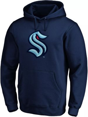 NHL Men's Seattle Kraken Logo Navy Pullover Hoodie