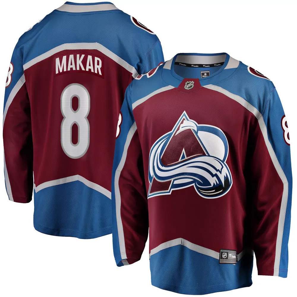 NHL Men's Colorado Avalanche Cale Makar #8 Breakaway Home Replica Jersey