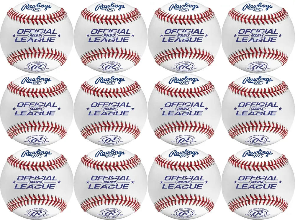 Rawlings ROLB1X Practice Baseballs - 12 Pack