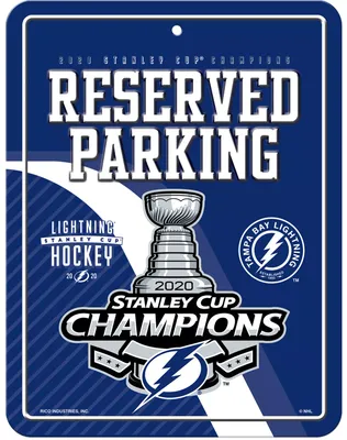 Rico 2020 Stanley Cup Champions Tampa Bay Lightning Metal Parking Sign