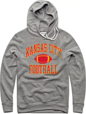 Charlie Hustle Men's KC Football Vintage Grey Pullover Hoodie