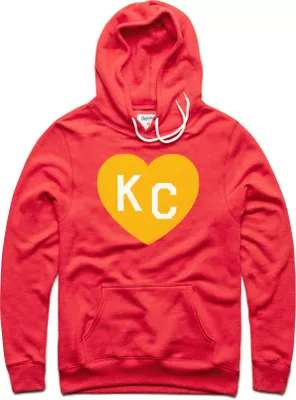 Charlie Hustle Men's KC Heart Vintage Red Pullover Hoodie