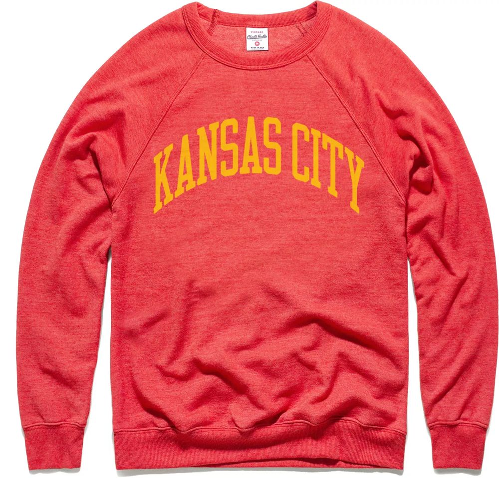 Dick's Sporting Goods Charlie Hustle Men's KC Arch Vintage Red Crew  Sweatshirt