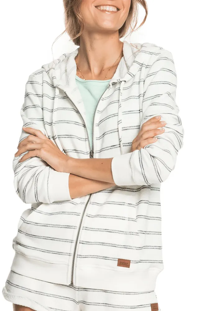 Roxy Women's Perfect Wave Stripe Full Zip Hoodie