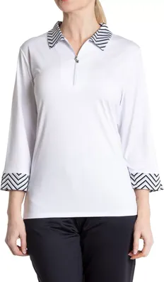 Sport Haley Women's Holly 3/4 Sleeves 1/4 Zip Golf Polo