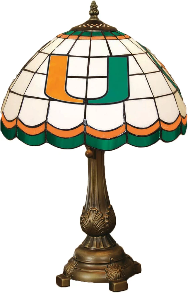 Memory Company Miami Hurricanes Tiffany Table Lamp