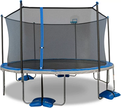 TruJump 14 Foot Trampoline with AirDunk Basketball System