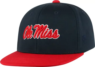 Top of the World Youth Ole Miss Rebels Blue Maverick Adjustable Hat