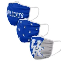 FOCO Adult Kentucky Wildcats 3-Pack Face Coverings