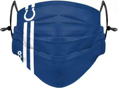 FOCO Adult Indianapolis Colts On-Field Sideline Stripe Adjustable Face Covering