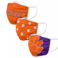 FOCO Youth Clemson Tigers 3-Pack Face Coverings