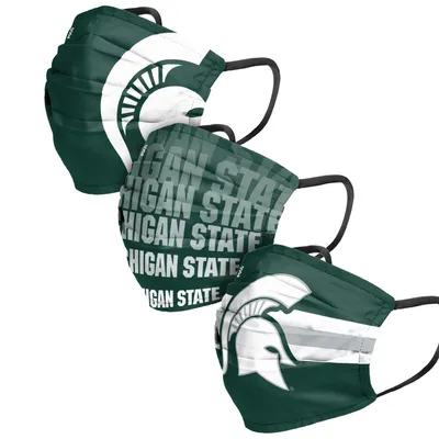 FOCO Adult Michigan State Spartans 3-Pack Matchday Face Coverings