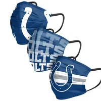 FOCO Adult Indianapolis Colts 3-Pack Matchday Face Coverings