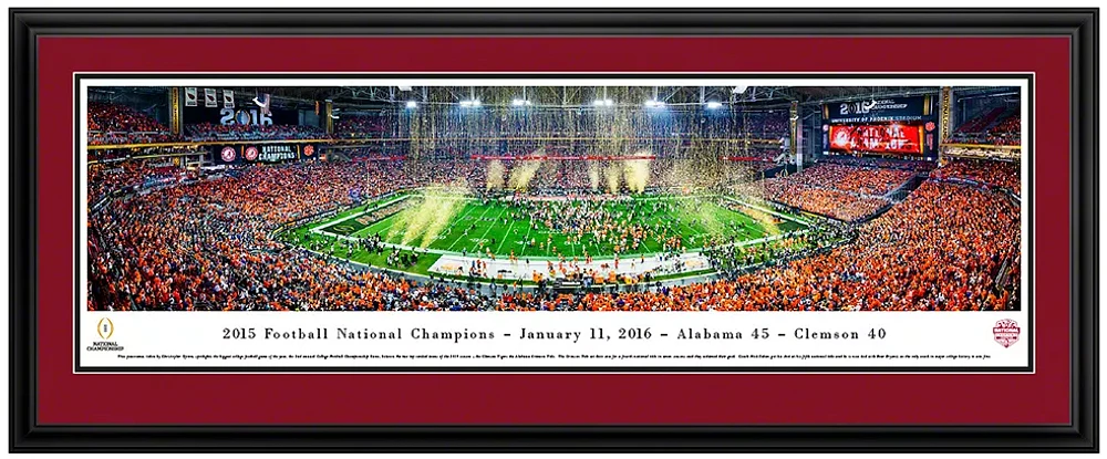 Blakeway Panoramas Alabama Crimson Tide Double Mat Deluxe Frame