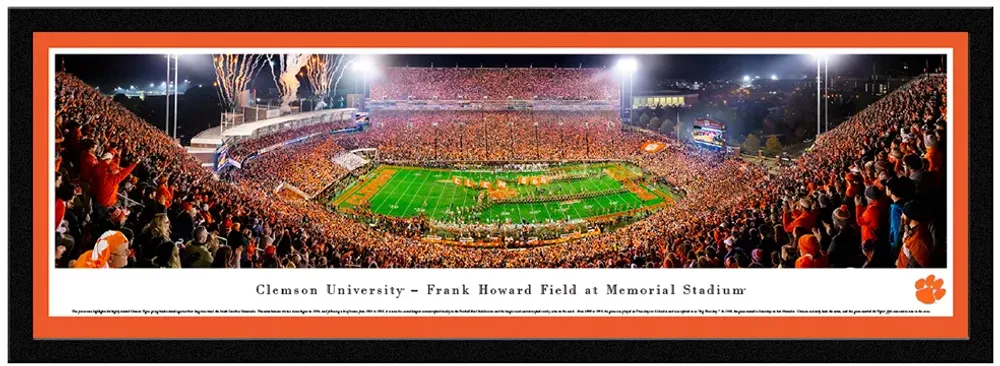 Blakeway Panoramas Clemson Tigers Single Mat Select Frame