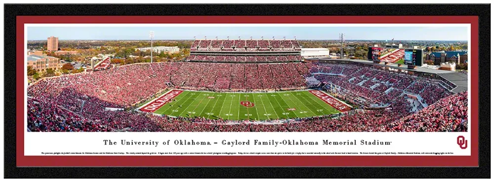 Blakeway Panoramas Oklahoma Sooners Single Mat Select Frame