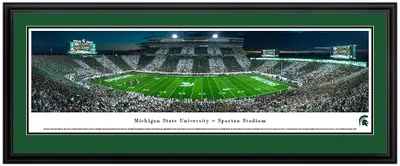 Blakeway Panoramas Michigan State Spartans Double Mat Deluxe Frame