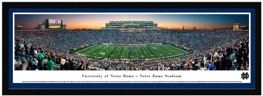 Blakeway Panoramas Notre Dame Fighting Irish Single Mat Select Frame