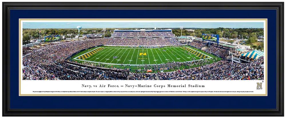 Blakeway Panoramas Navy Midshipmen Double Mat Deluxe Frame