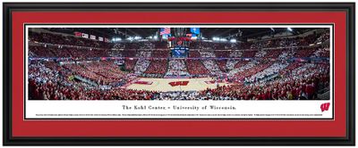 Blakeway Panoramas Wisconsin Badgers Double Mat Deluxe Frame