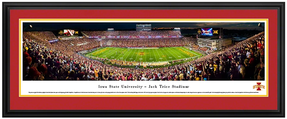 Blakeway Panoramas Iowa State Cyclones Double Mat Deluxe Frame