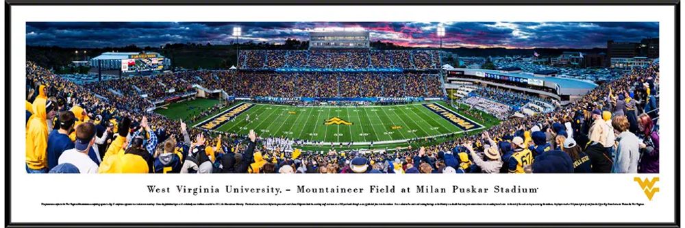 Blakeway Panoramas West Virginia Mountaineers Standard Frame