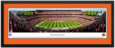 Blakeway Panoramas Cleveland Browns Double Mat Deluxe Frame
