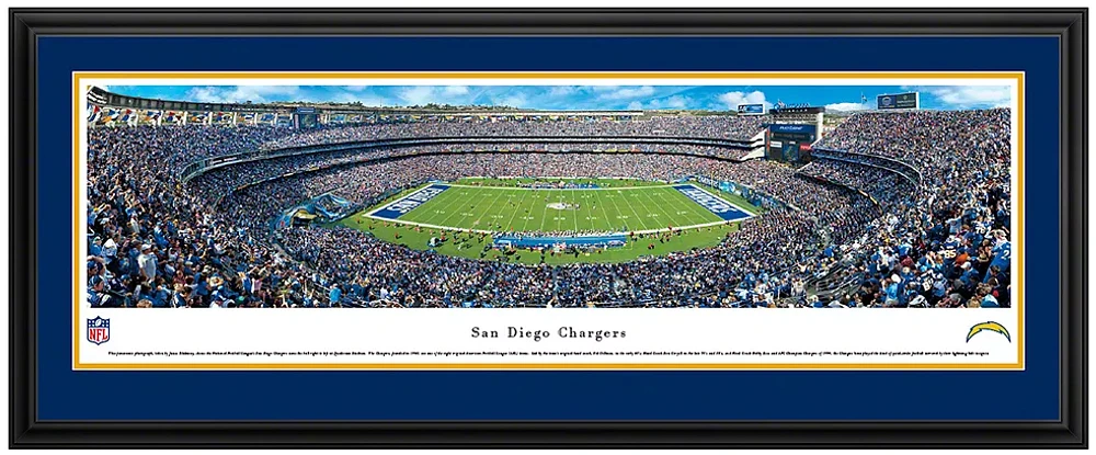 Blakeway Panoramas Los Angeles Chargers Mat Deluxe Frame