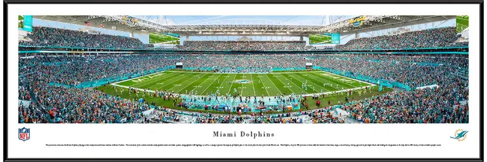 Blakeway Panoramas Miami Dolphins Standard Frame