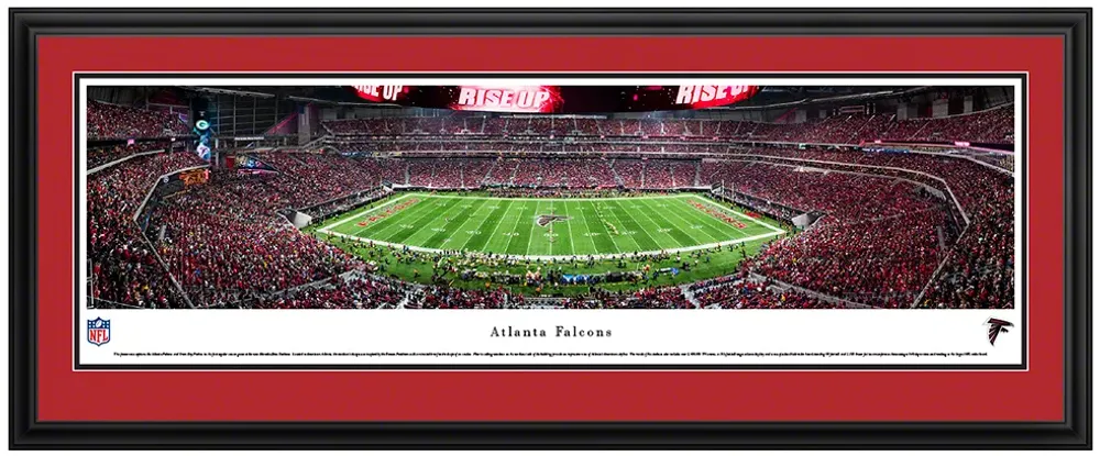 Blakeway Panoramas Atlanta Falcons Double Mat Deluxe Frame