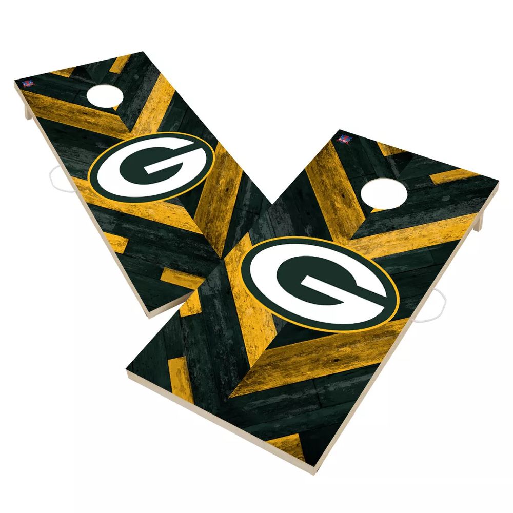 Dick's Sporting Goods Victory Tailgate Green Bay Packers 2' x 4' Solid Wood  Cornhole Boards
