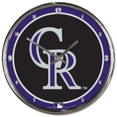 WinCraft Colorado Rockies Chrome Clock