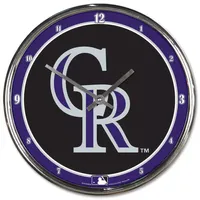 WinCraft Colorado Rockies Chrome Clock