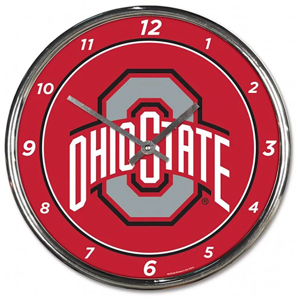 WinCraft Ohio State Buckeyes Chrome Clock