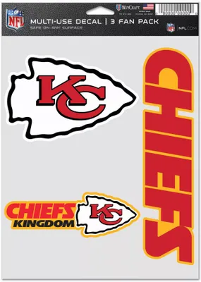 WinCraft Kansas City Chiefs 3 Pk. Decal